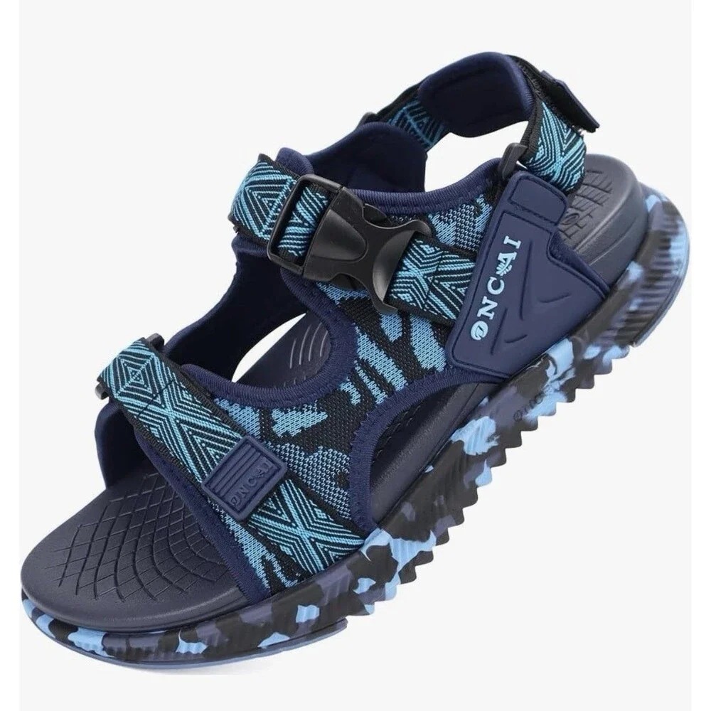 ONCAI Hiking Orthotic Sport Sandals Mens 15 Blue Recovery Walking Arch Support
